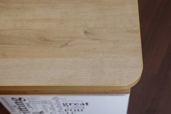 Стол с ящиками «Оксфорд» (Ривьера/Белый с рисунком) в Емельяново - emelyanovo.mebel54.com | фото